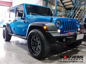 Jeep Custom Wheels (1) - Black Rhino - 20 x 9.5 - Prismo - Gloss Black w/ Milled Spokes